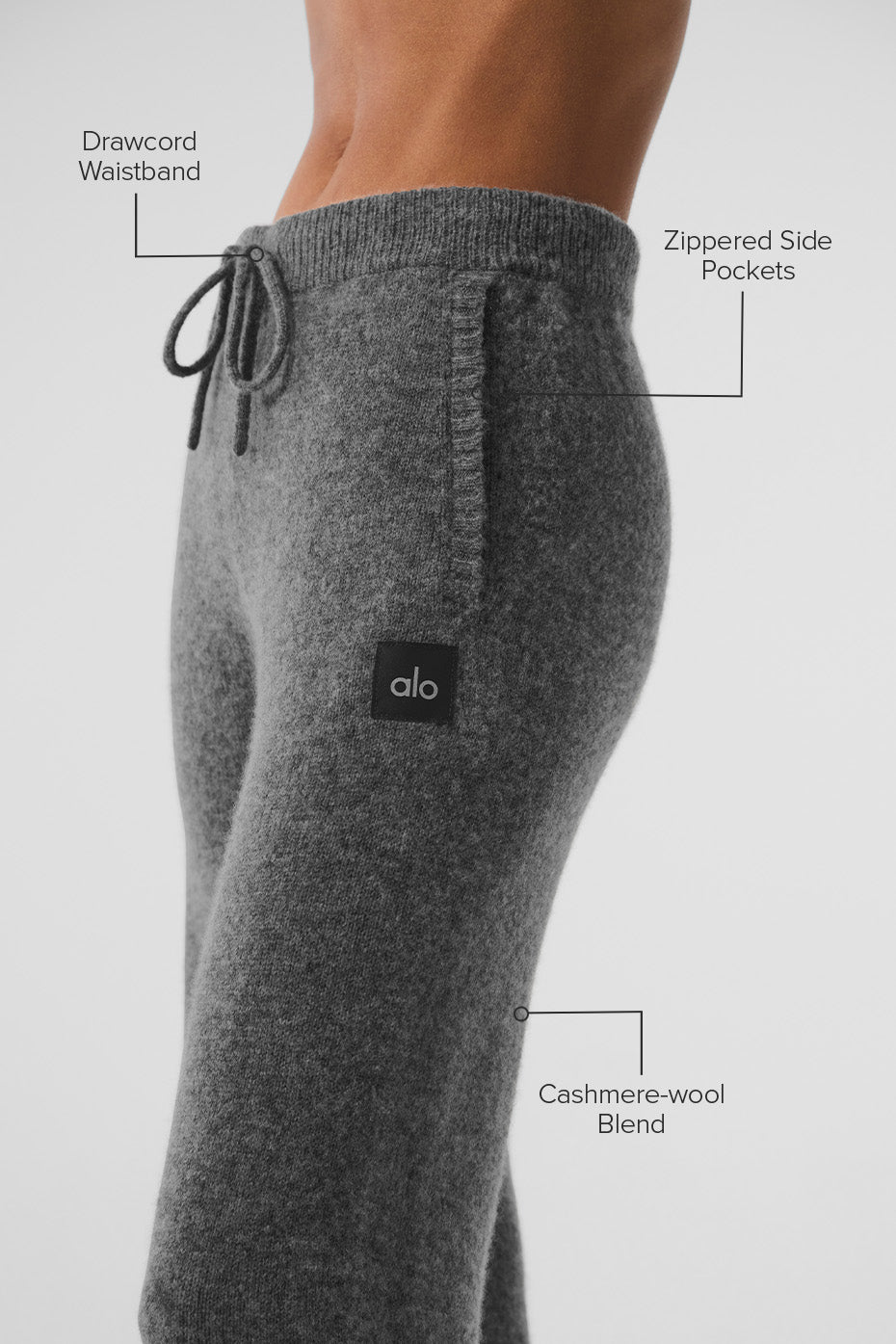Wool Cashmere New Class Sweatpant - Platinum Grey--1