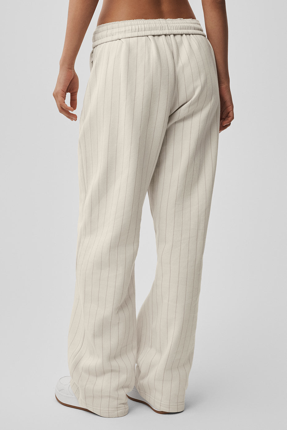 Pinstripe Straight Leg Sweatpant - Bone Pinstripe--2