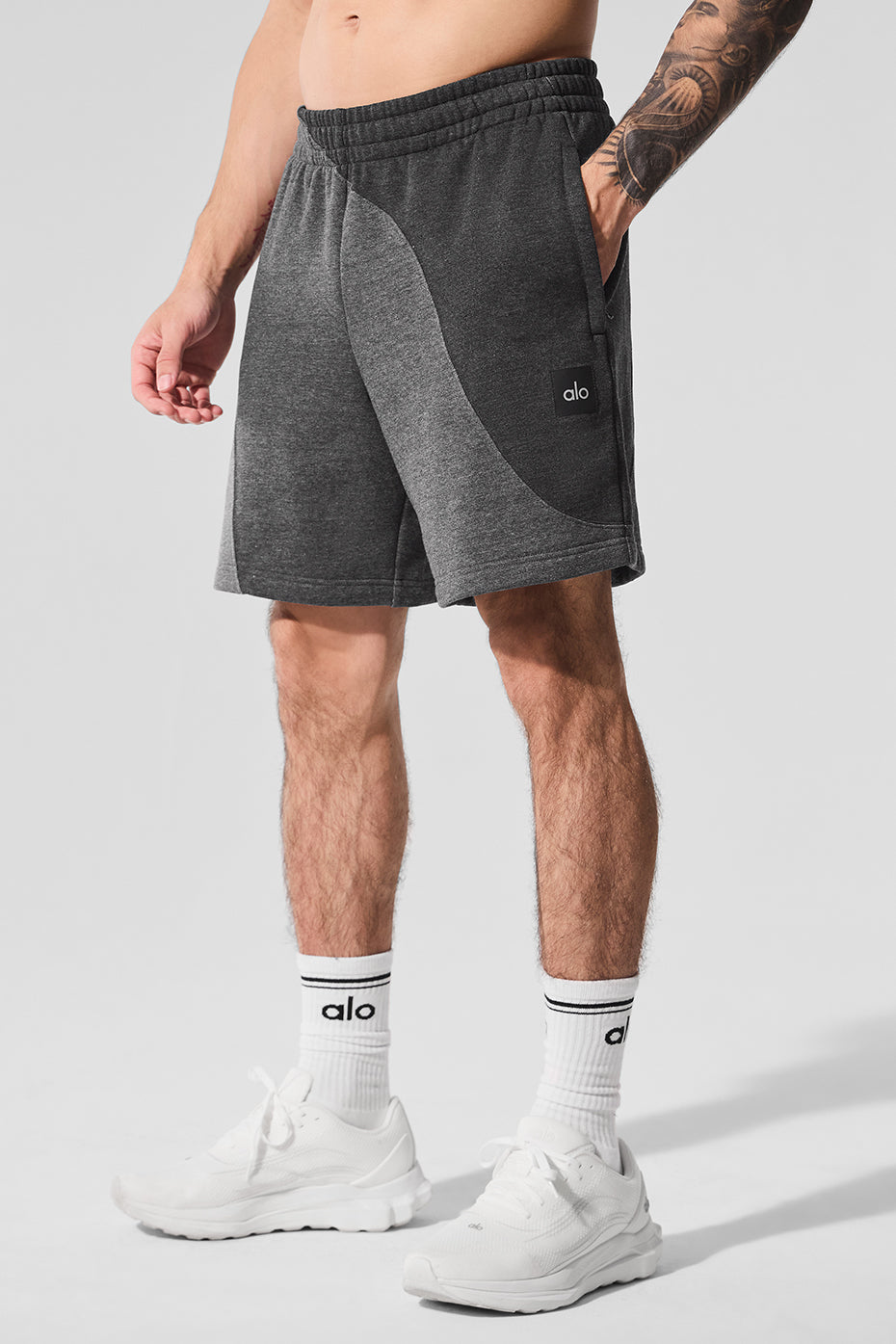 7" Make Waves Short - Dark Heather Grey Tonal--3