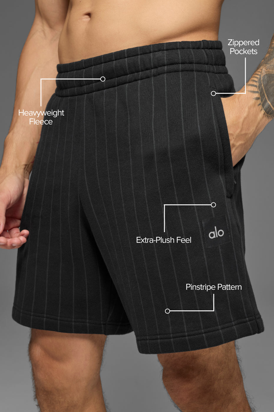 7" Pinstripe Short - Black Pinstripe--1