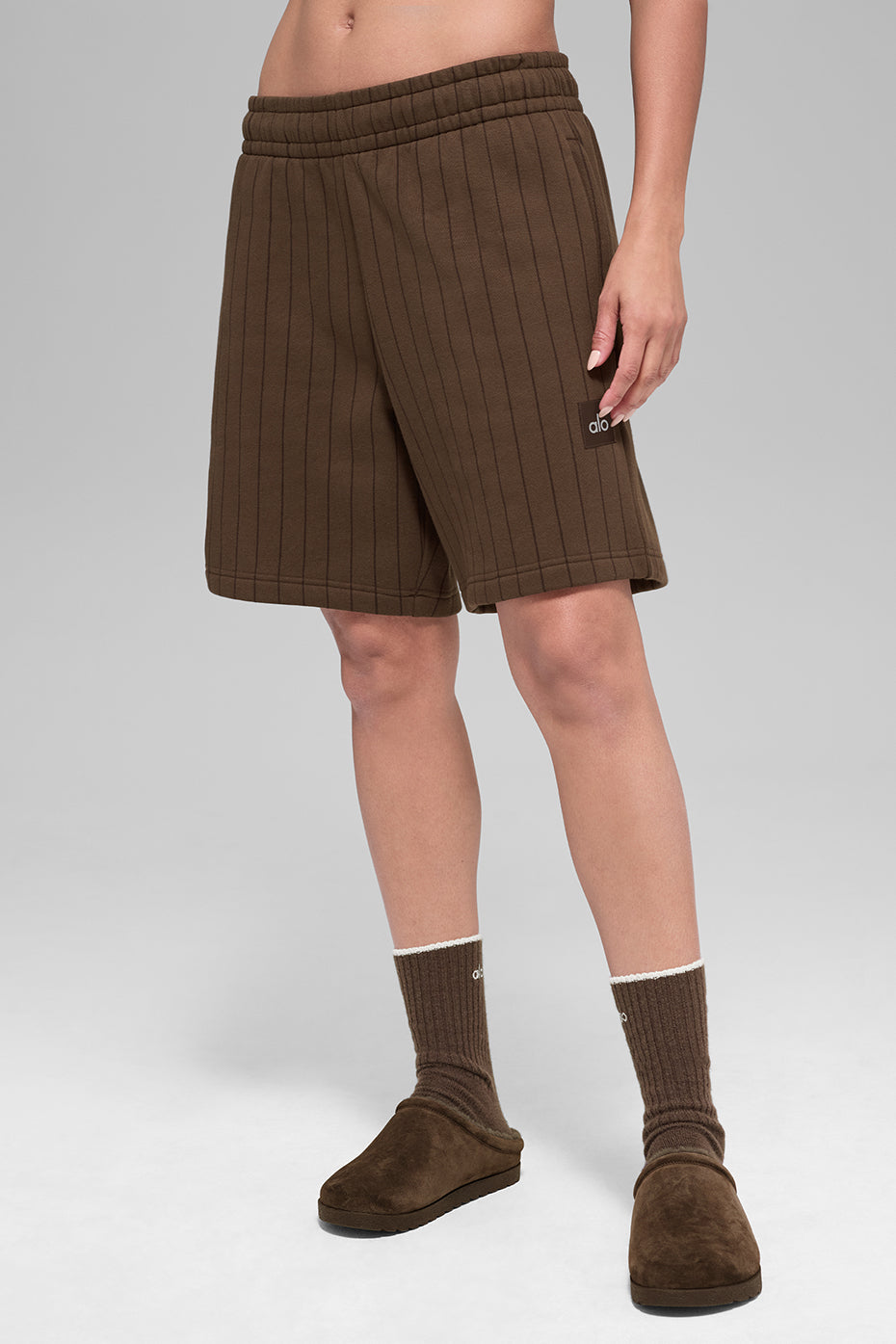 7" Pinstripe Short - Espresso Pinstripe--0