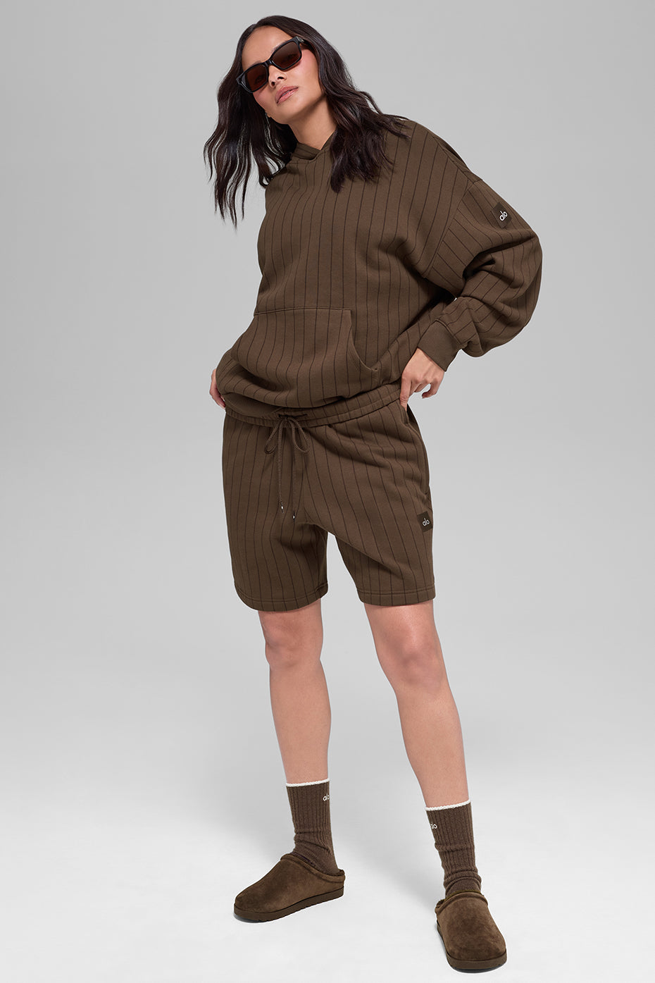 7" Pinstripe Short - Espresso Pinstripe--3