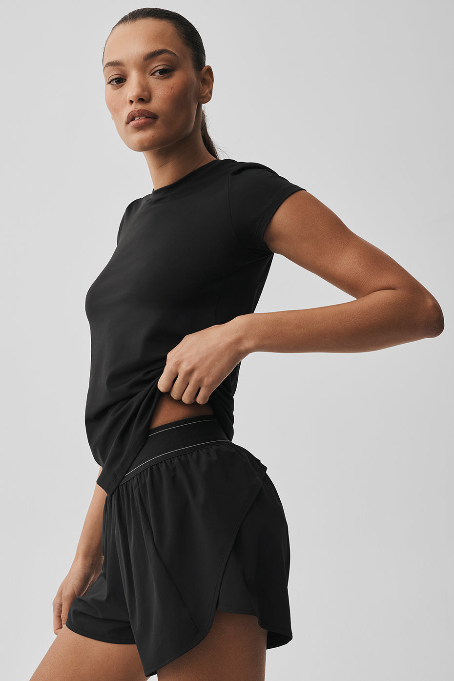 Alosoft Finesse Tee - Black--2