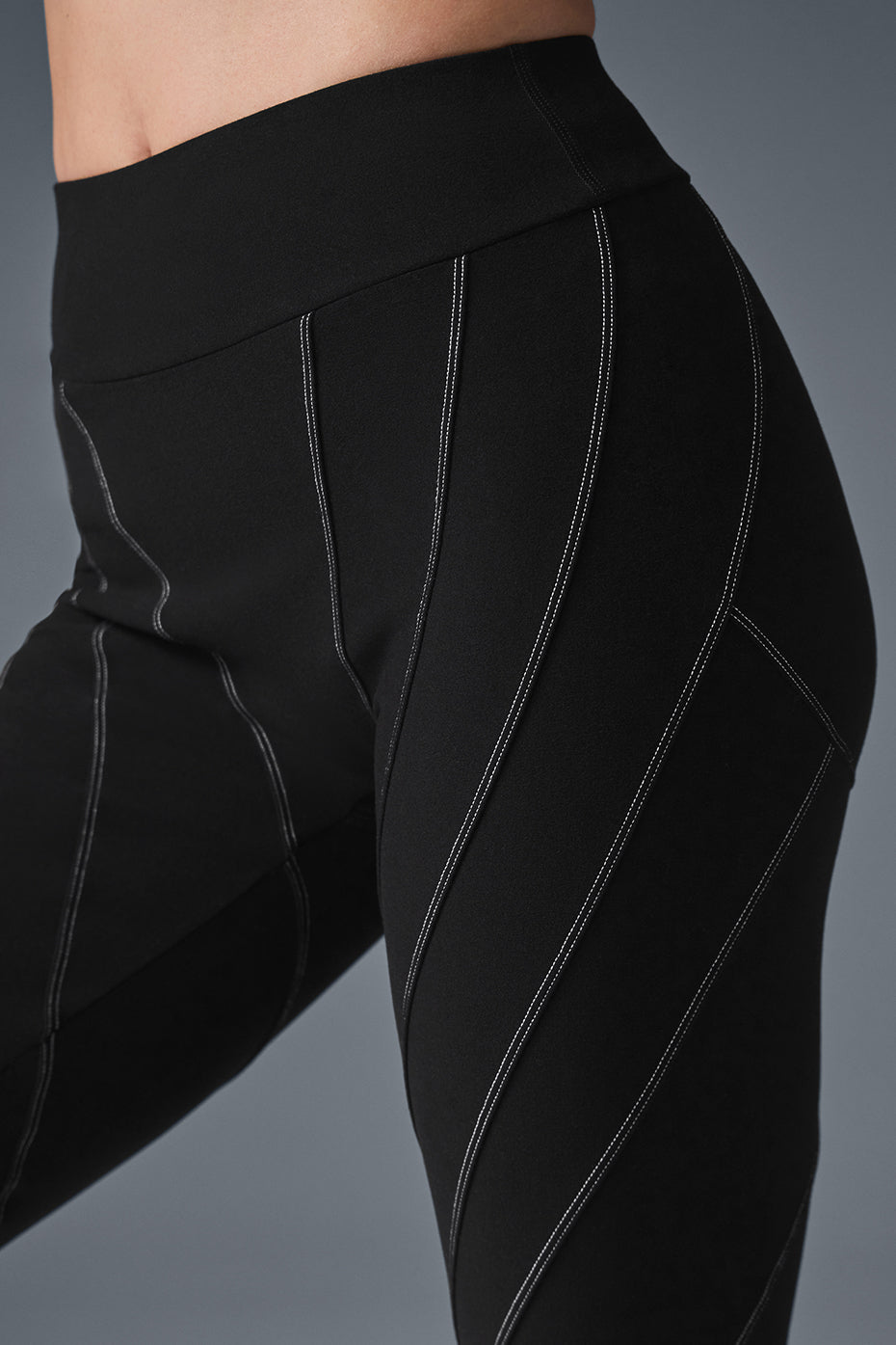 Alosoft High-Waist Sunray Legging - Black/White--2