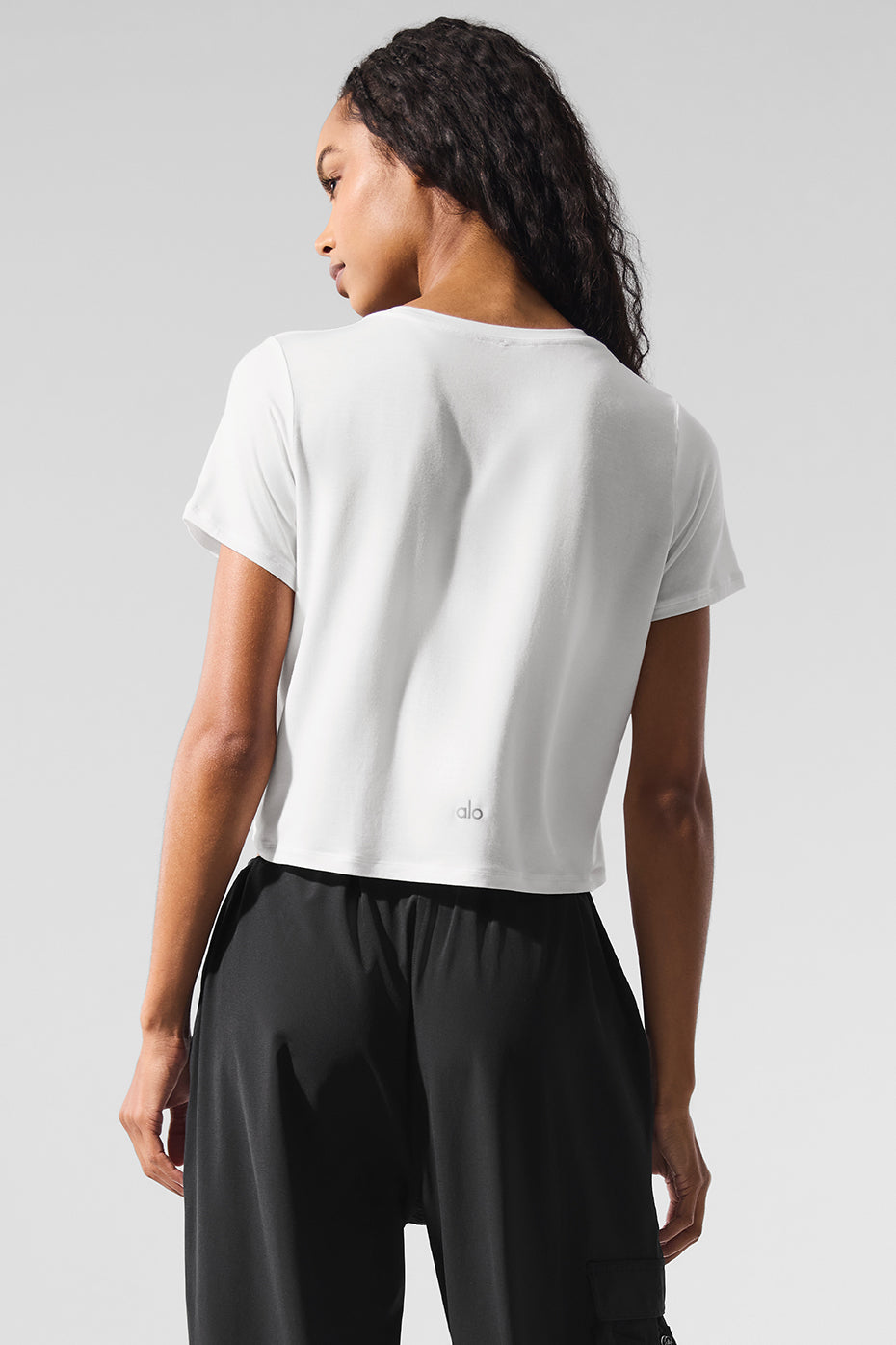 Cropped All Day Short Sleeve - White--1