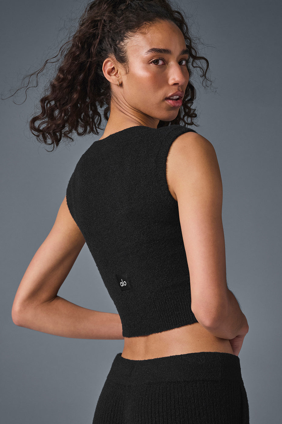 Snuggle Up Sweater Short Sleeve - Black--2