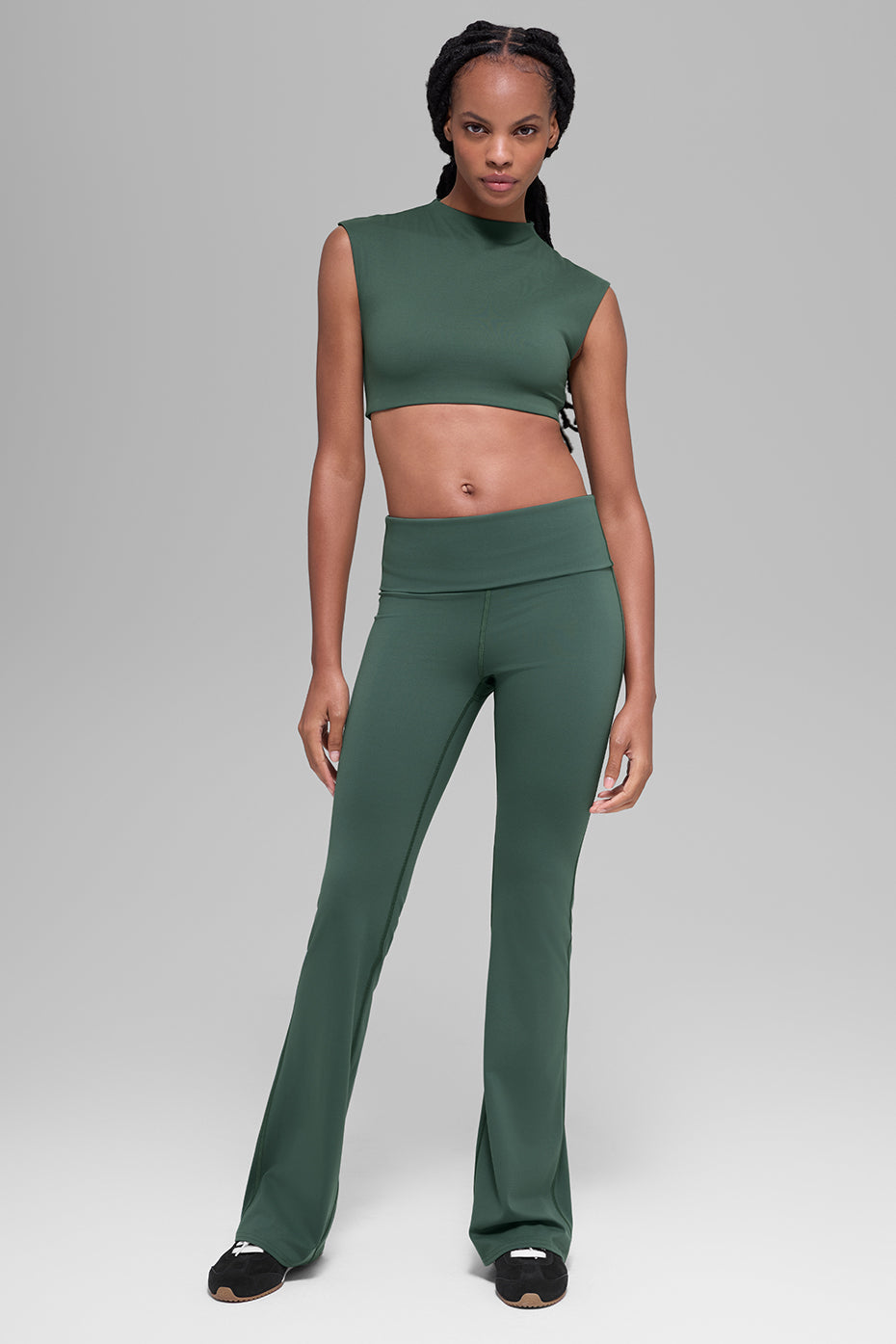 ALO Softsculpt Capped Out Short Sleeve - Clover Green--5