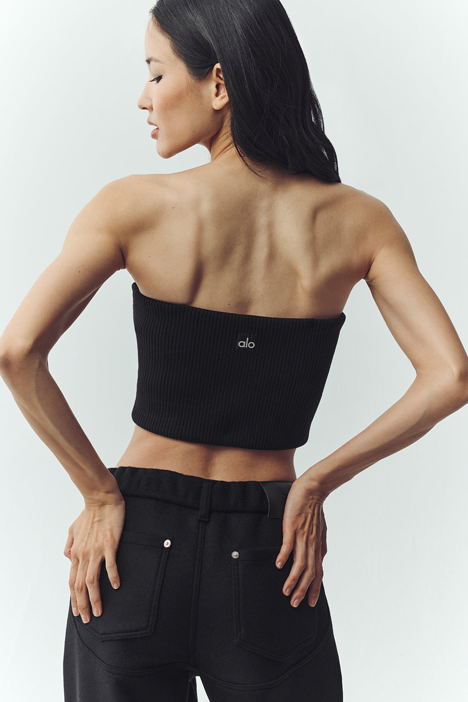 Wool Blend Nightcap Corset Top - Black--1