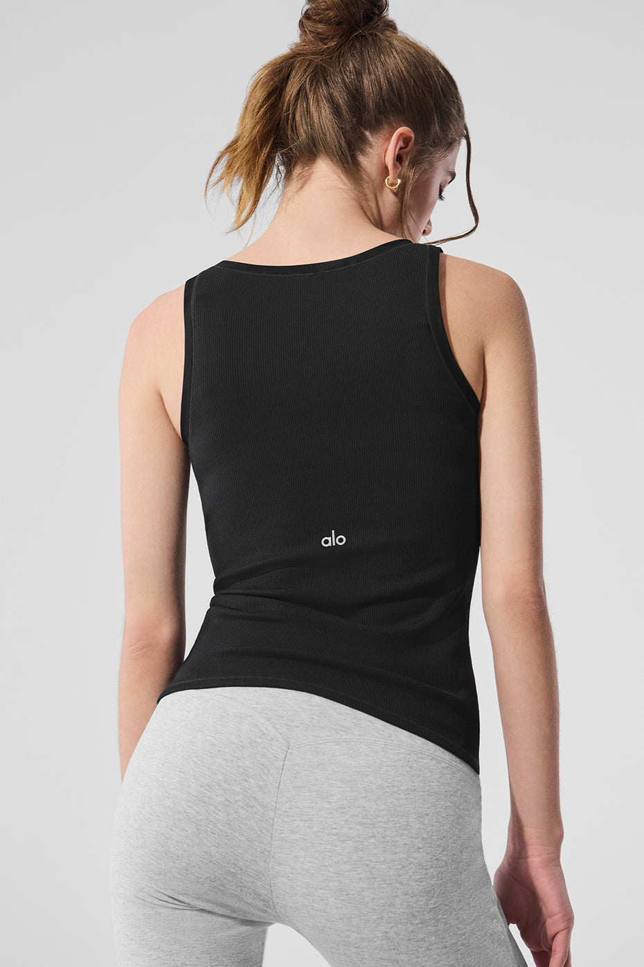 Ribbed Mesh Secret Tank - Black--2