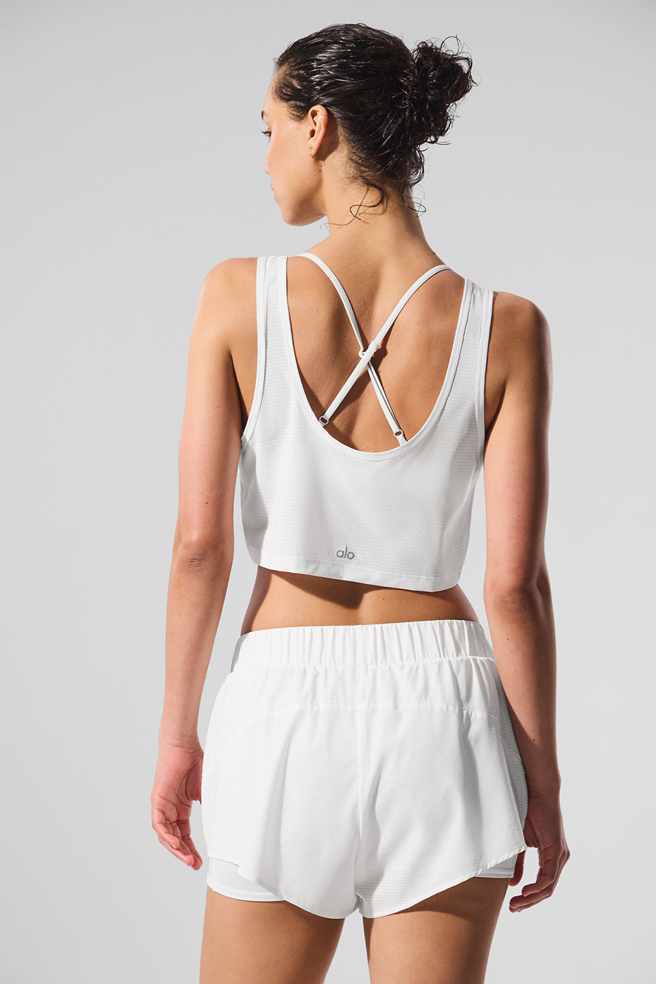 Cropped Sport Star Tank - White--2