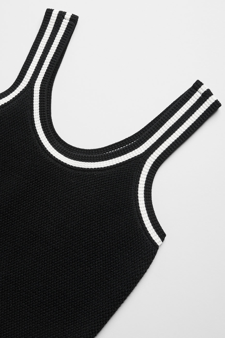 Tennis Club Sweater Knit Tank - Black/Ivory--4