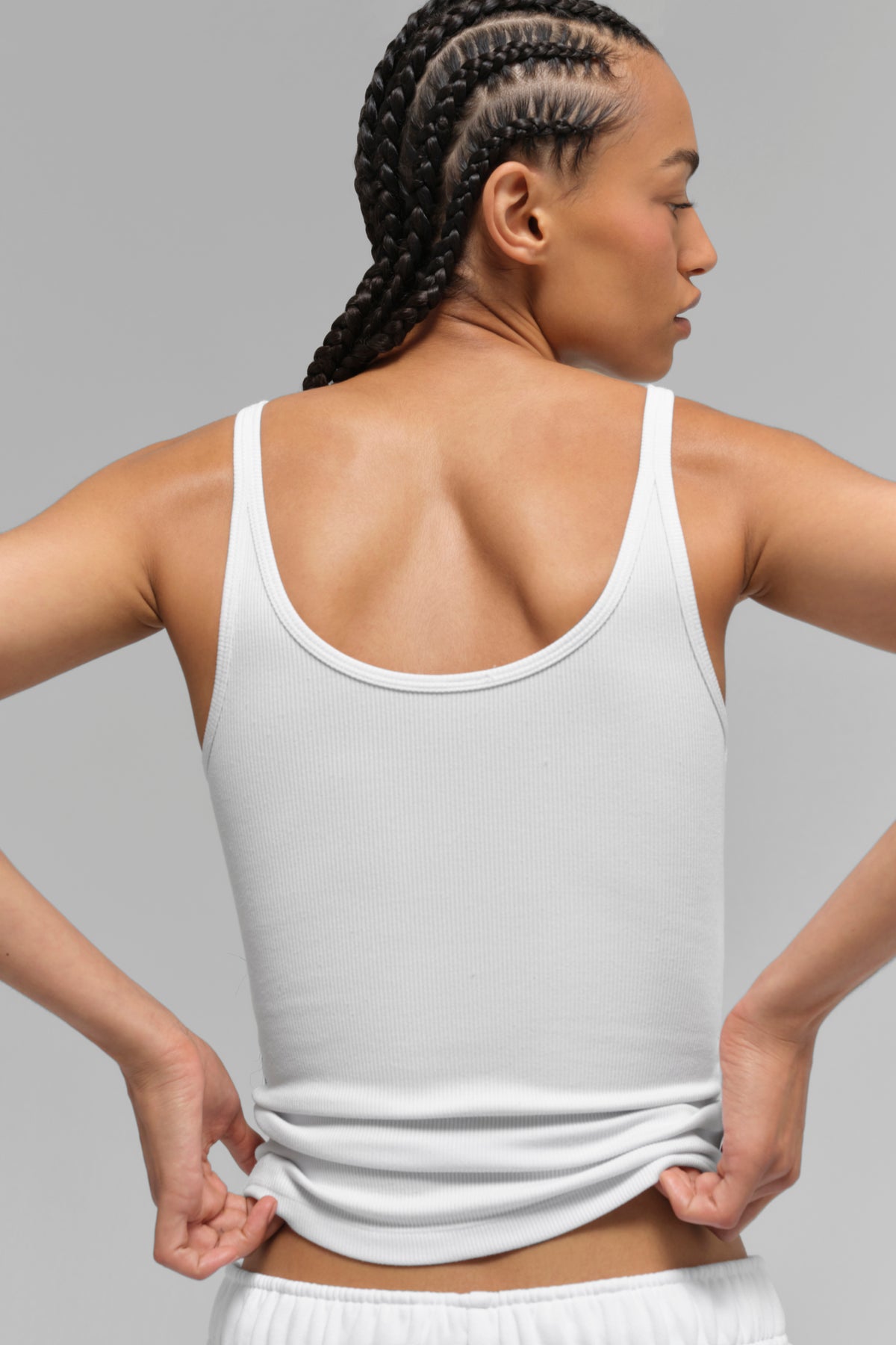Ribbed Prosper Tank - White--1