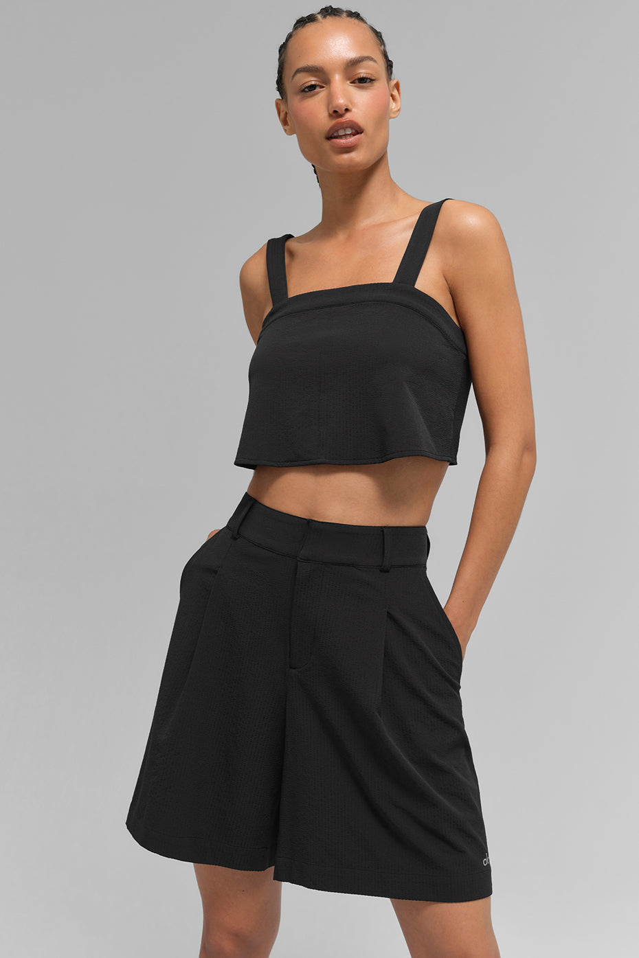 Cropped Dreamscape Tank - Black--0