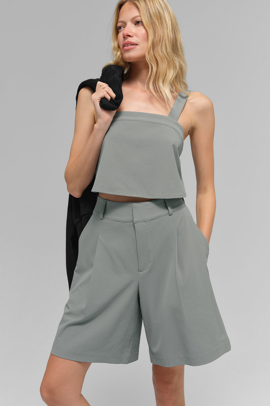 Cropped Dreamscape Tank - Lunar Grey--3