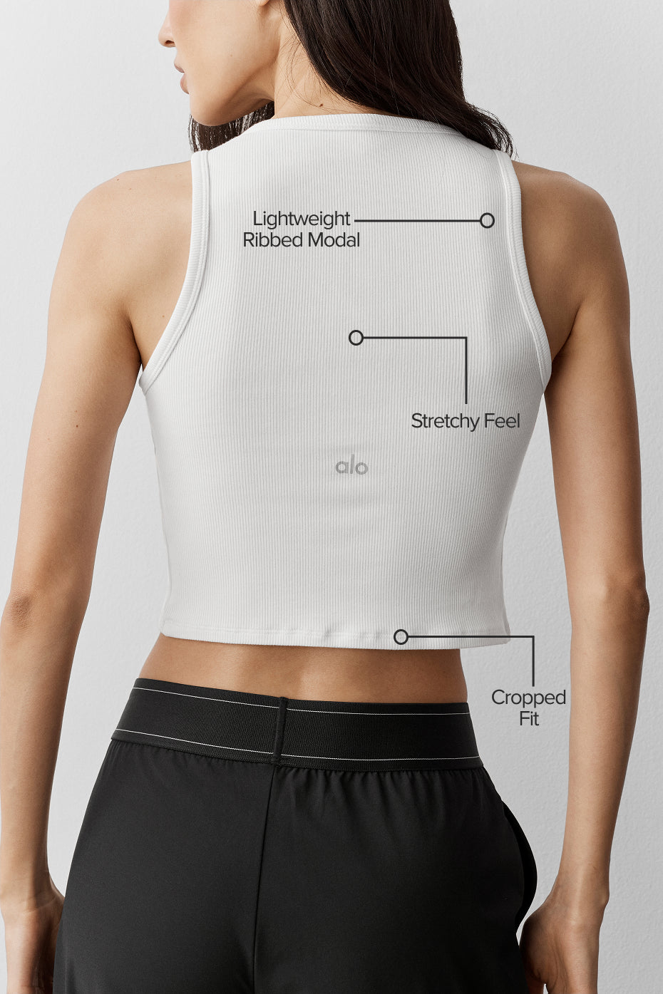 Ribbed Modal Henley Tank - White--1