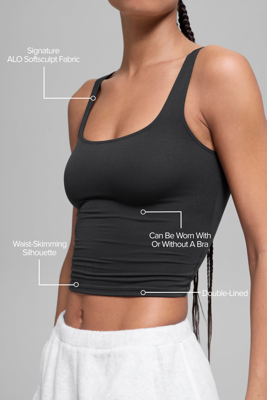 ALO Softsculpt Precision Tank - Black--1