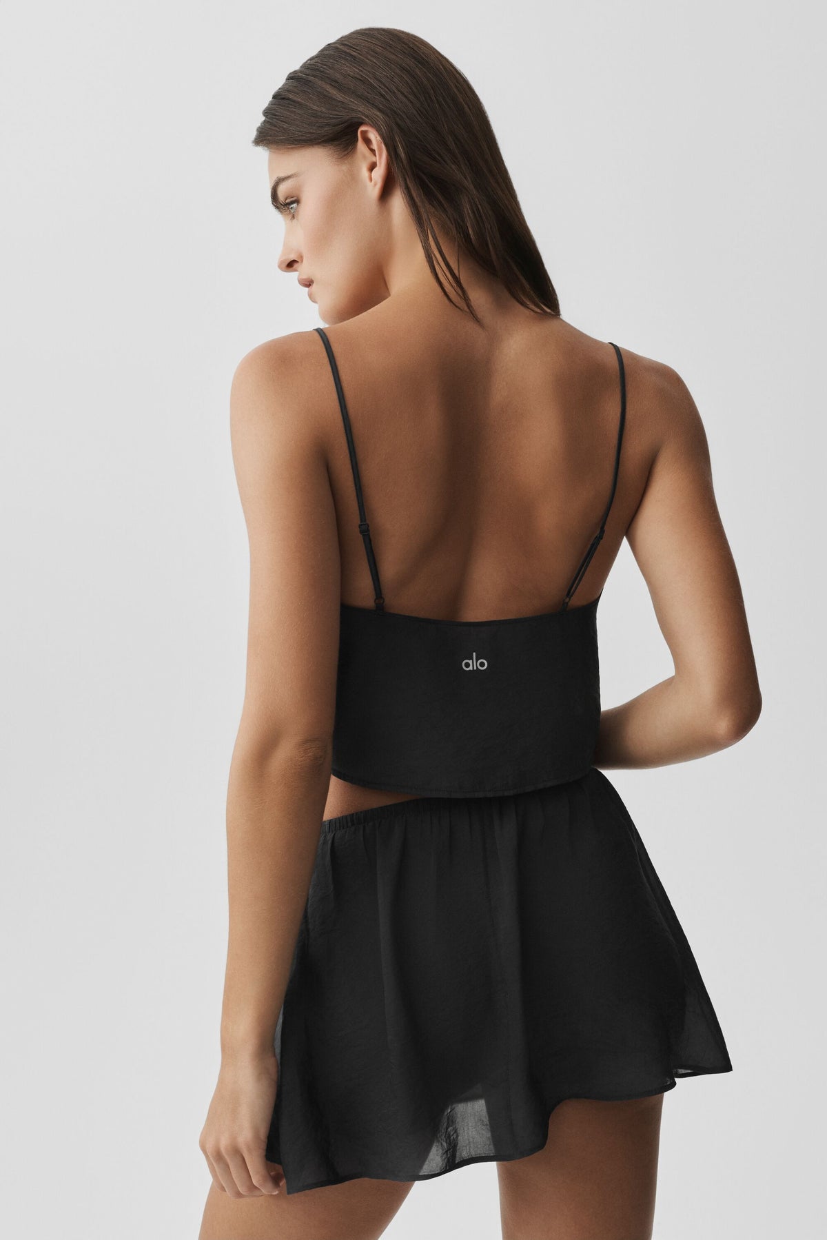 Semi-Sheer Golden Hour Tank - Black--3