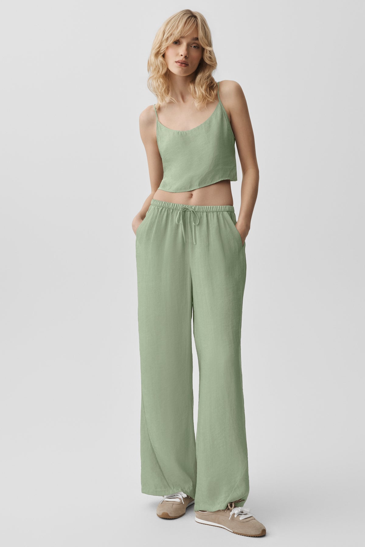Semi-Sheer Golden Hour Tank - Dune Grass--5
