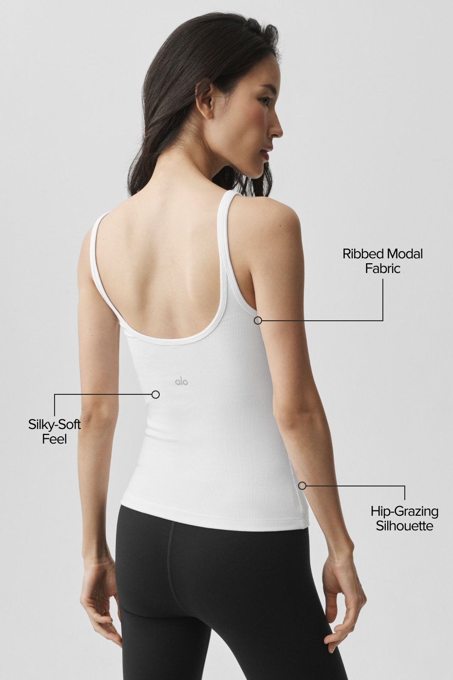 Ribbed Adore Tank - White--1