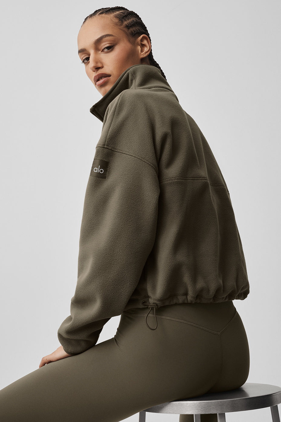 Polar Fleece Retreat Cover Up - Olive Tree--1