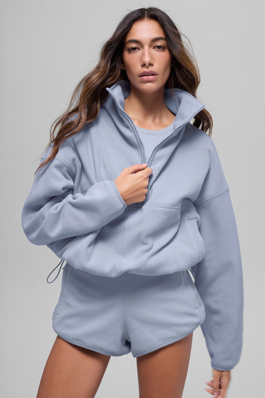 Polar Fleece Retreat Cover Up - Winter Frost--0