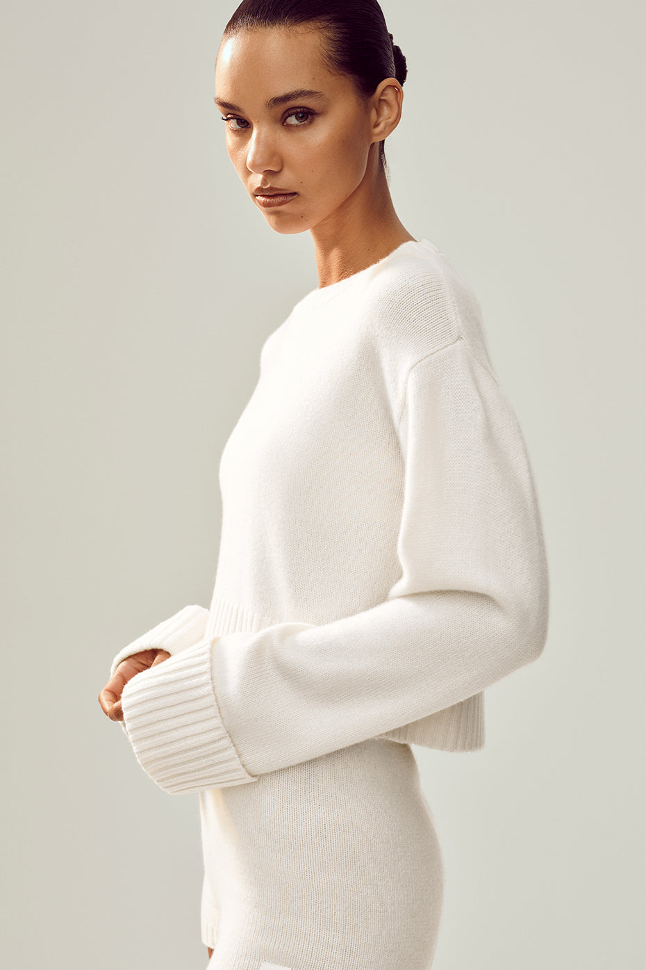 Cashmere Embrace Pullover - Ivory--2