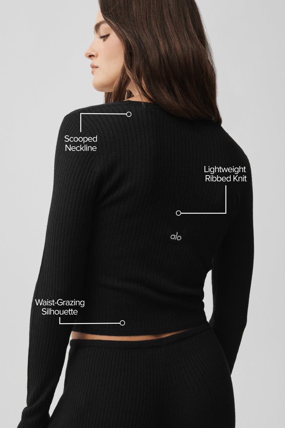 Sweater Knit Unwind Long Sleeve - Black--1