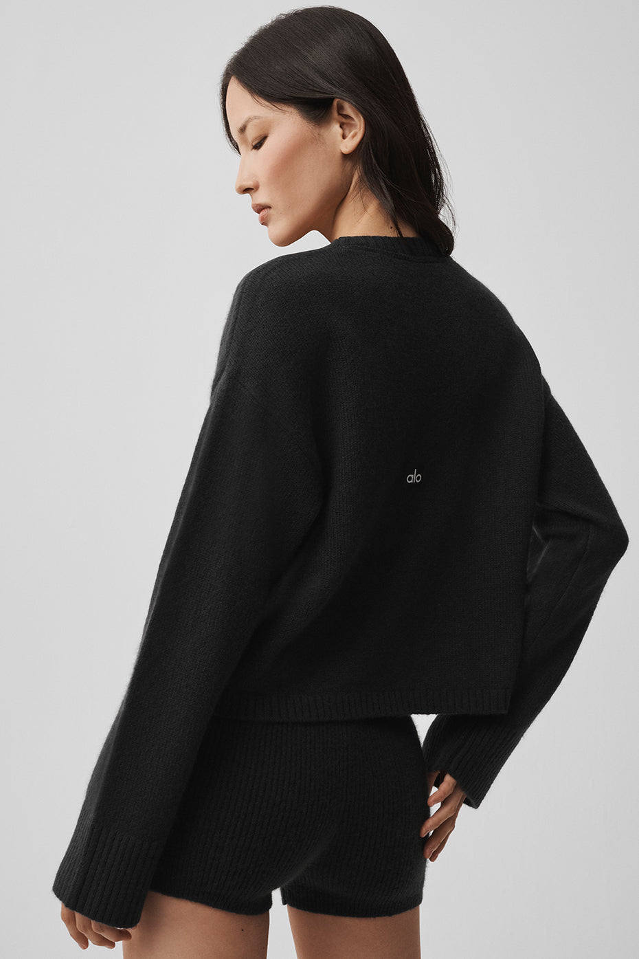 Wool Cashmere New Class Tie Cardigan - Black--3