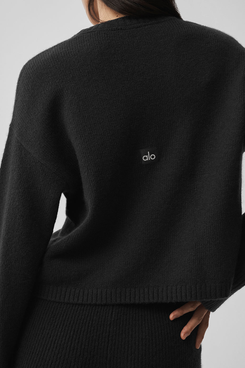 Wool Cashmere New Class Tie Cardigan - Black--4
