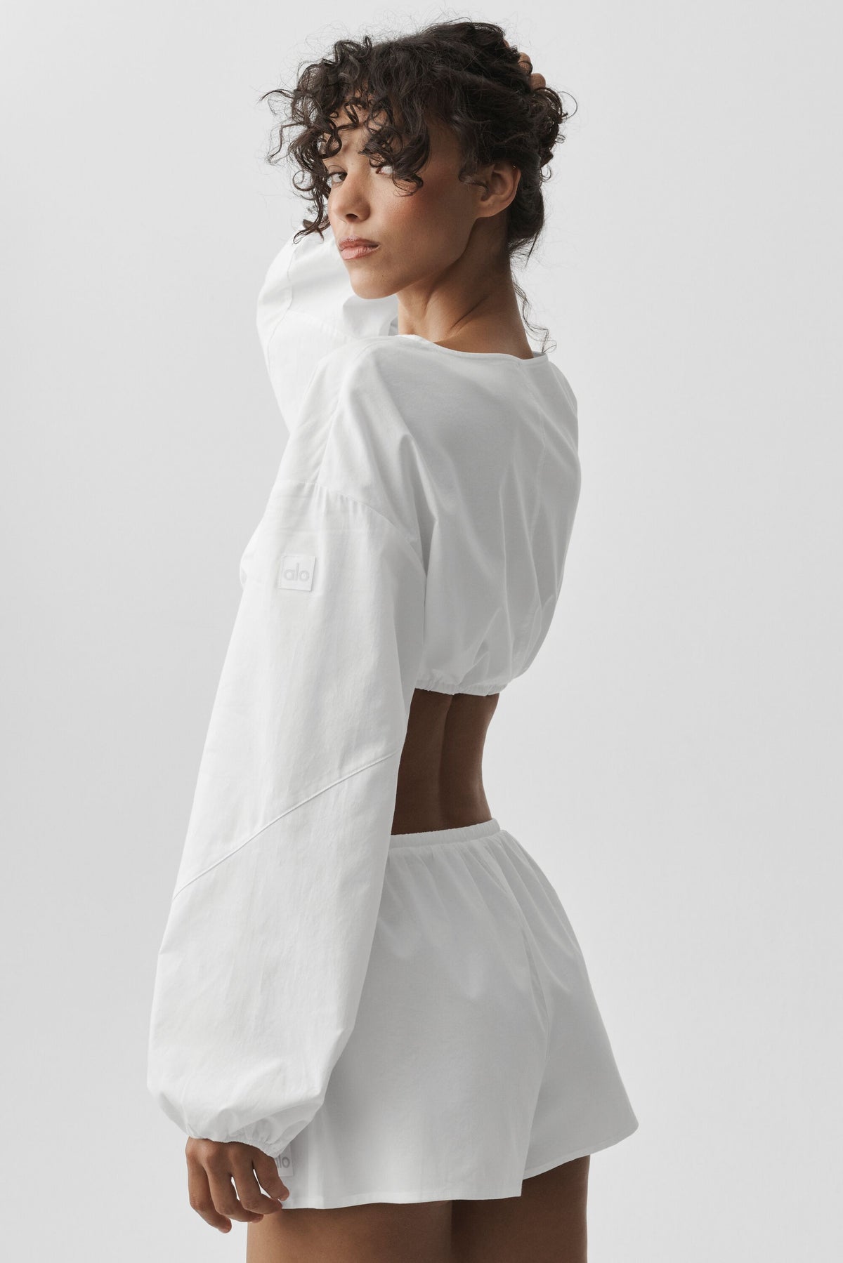 Cotton Cropped Real Deal Long Sleeve - White--2