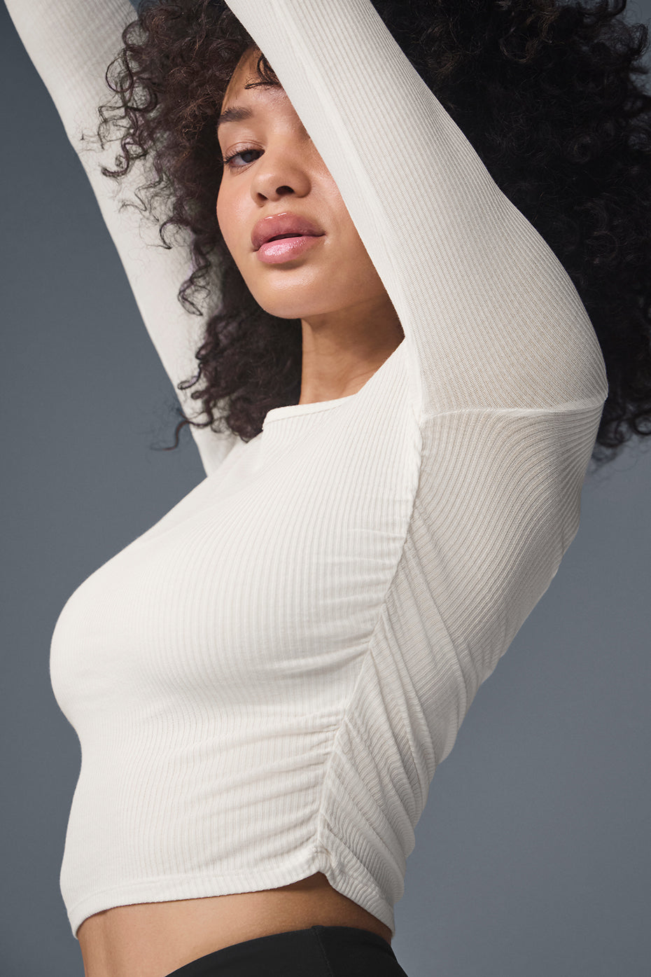 Gather Long Sleeve - Ivory--1