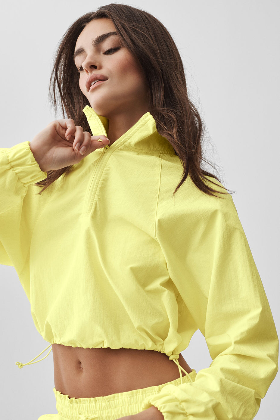 Cropped 1/4 Zip Alumni Pullover - Sunshine--2