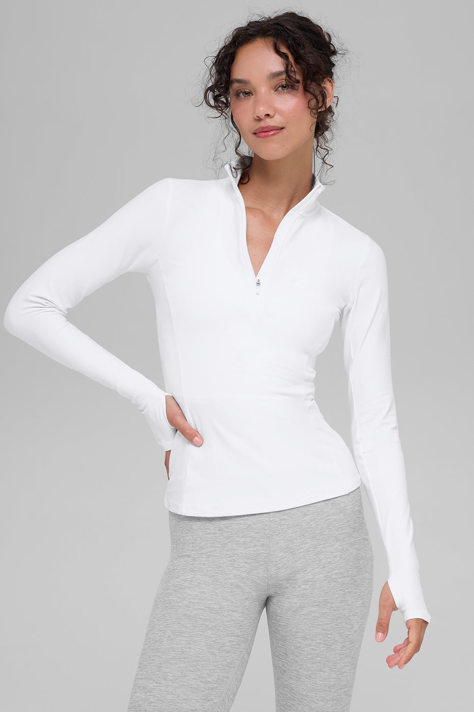 Alosoft 1/2 Zip Rapid Pullover - White--0
