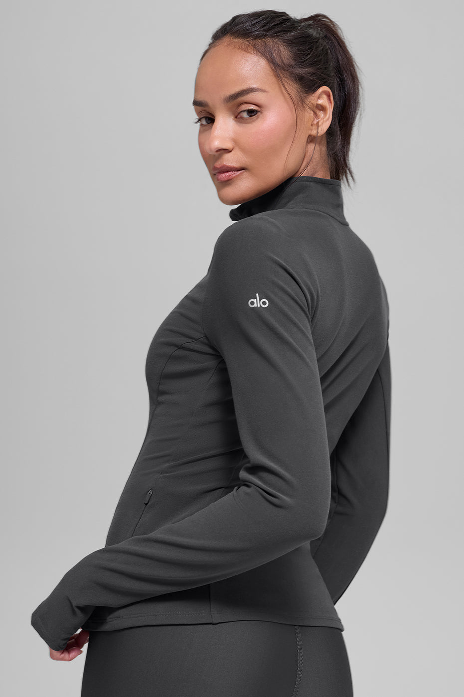 Alosoft 1/2 Zip Rapid Pullover - Anthracite--1