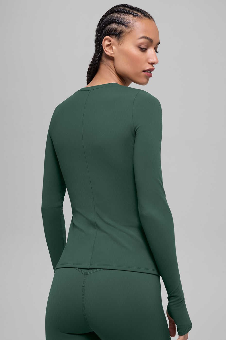 Airbrush Winter Warm Nocturne Long Sleeve - Clover Green--1