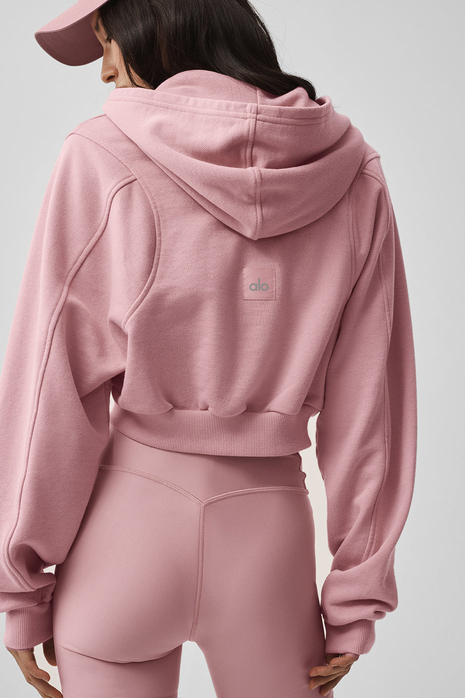 Sweet Escape Zip Up Hoodie - Vintage Pink--1