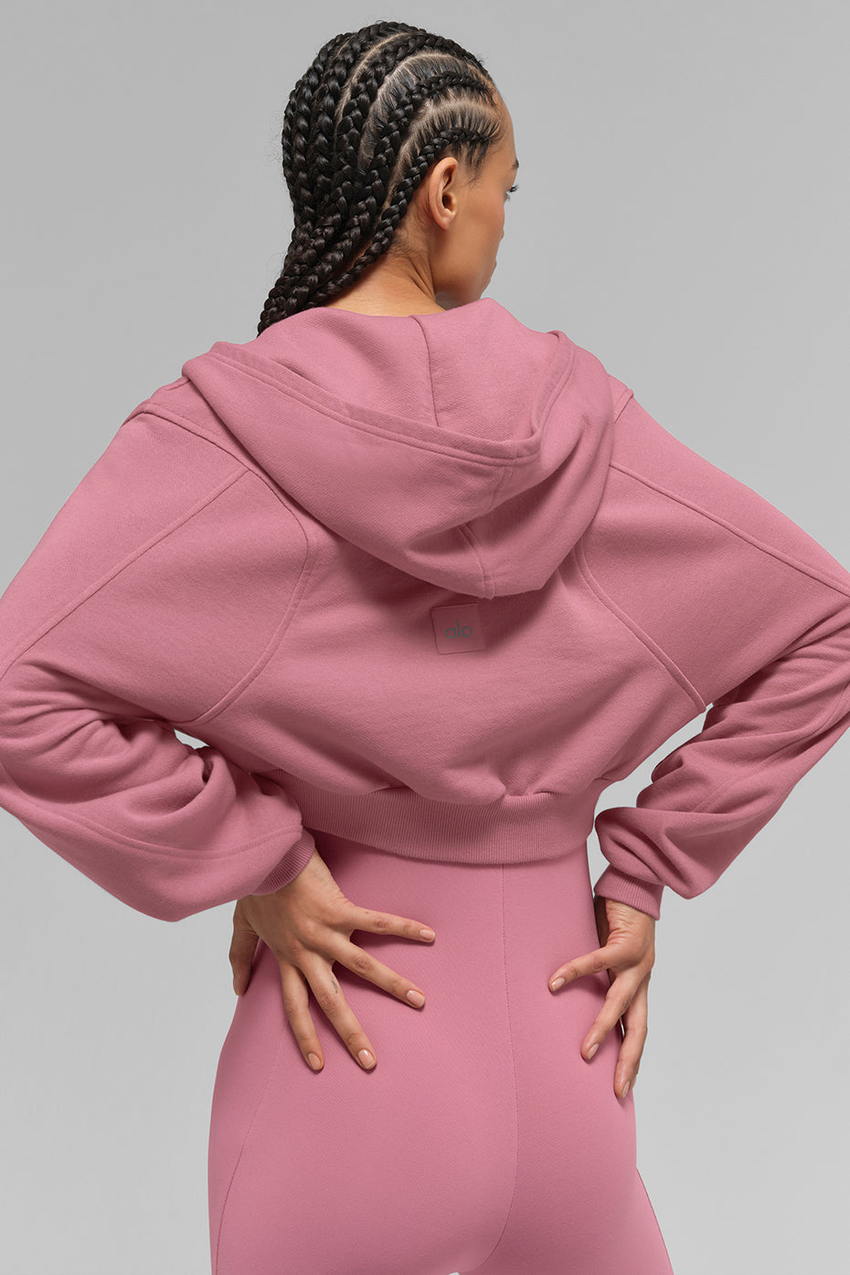 Sweet Escape Zip Up Hoodie - Pink Wild Rose--2