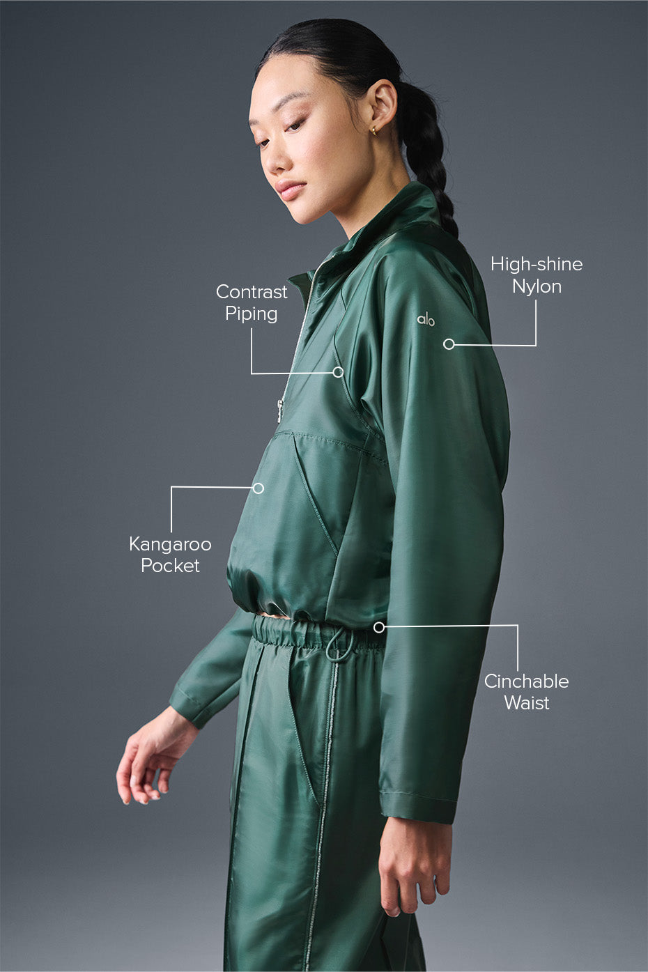 Cropped Afterglow Pullover - Winter Ivy--1
