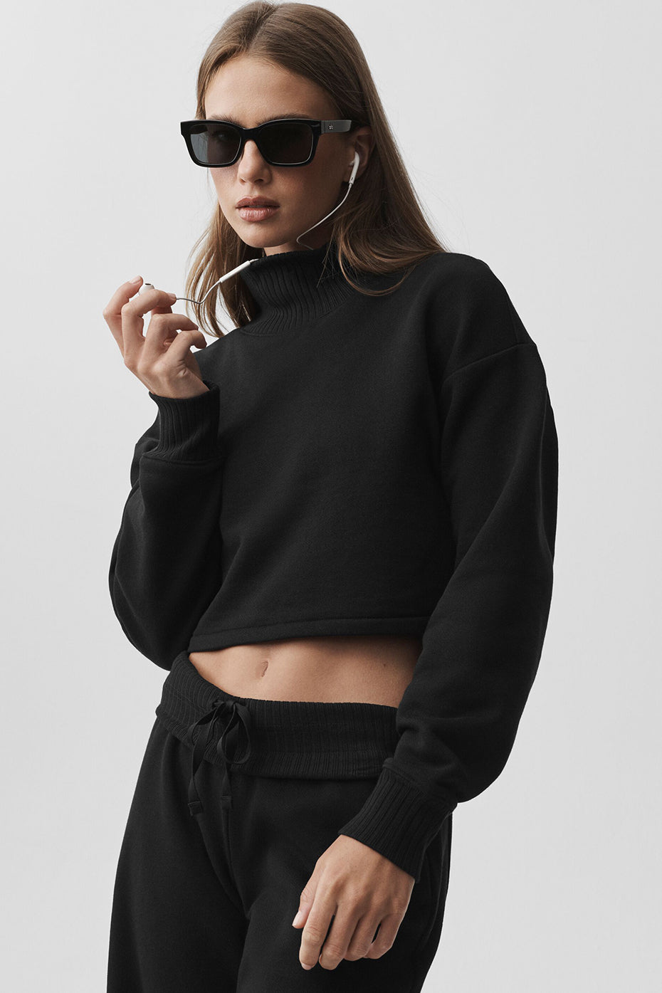 Cropped Serenity Coverup - Black--0