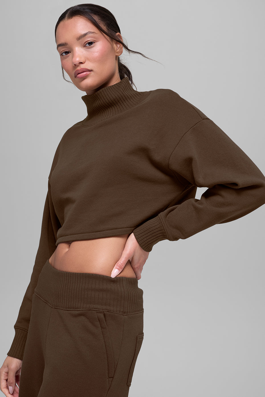 Cropped Serenity Coverup - Espresso--0