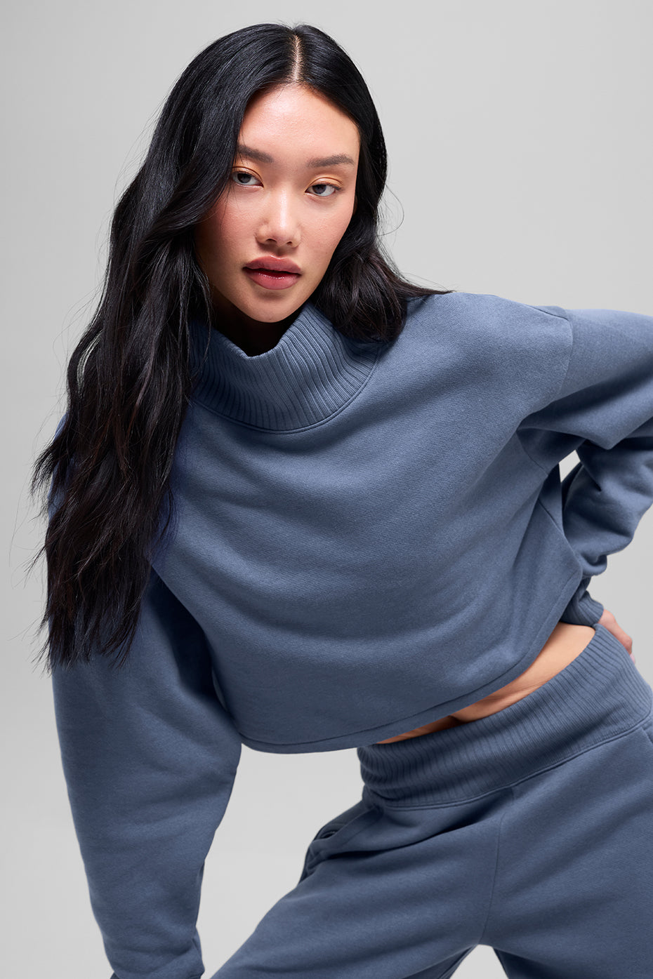 Cropped Serenity Coverup - Bluestone--3