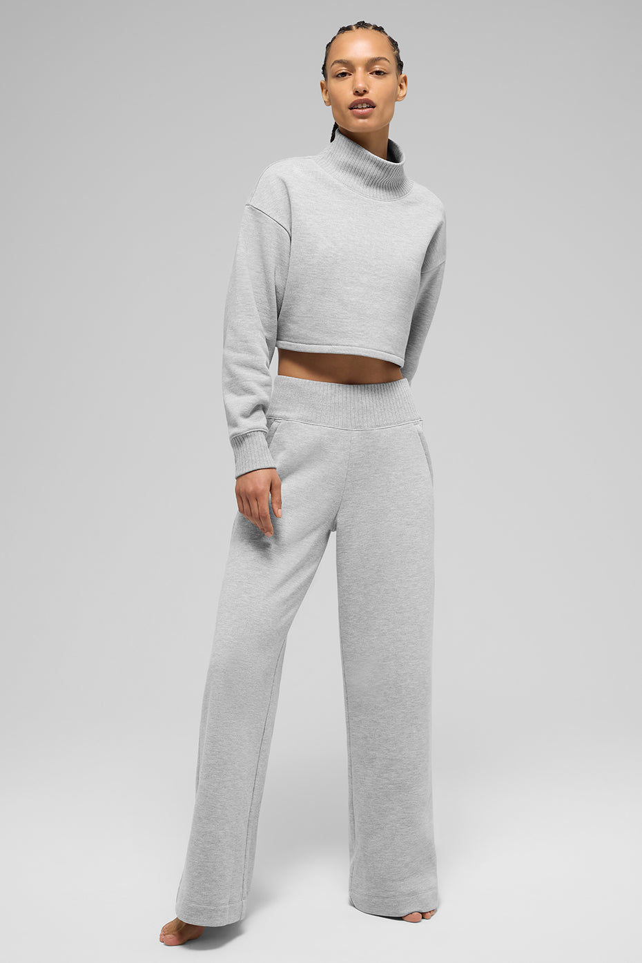 Cropped Serenity Coverup - Athletic Heather Grey--5