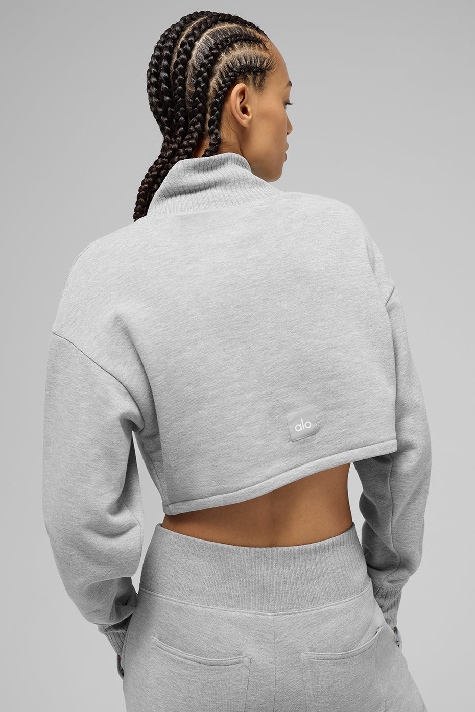 Cropped Serenity Coverup - Athletic Heather Grey--3