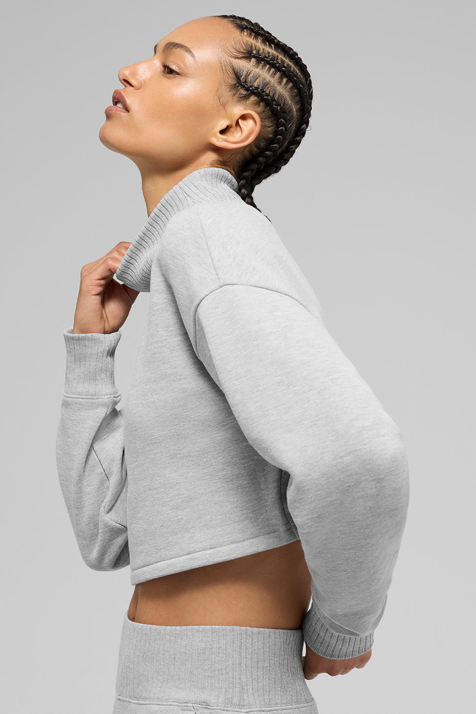 Cropped Serenity Coverup - Athletic Heather Grey--2