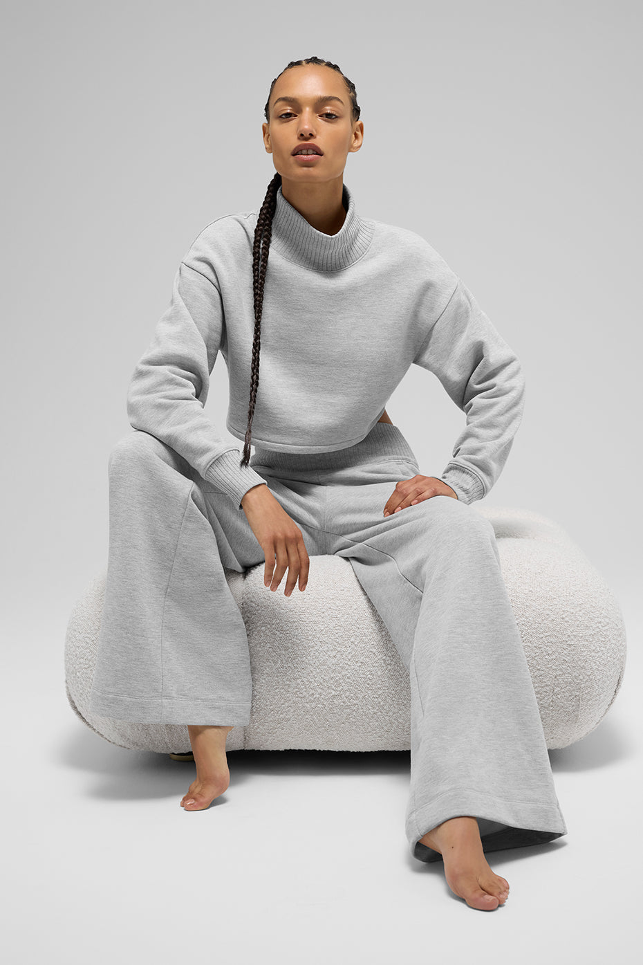 Cropped Serenity Coverup - Athletic Heather Grey--4
