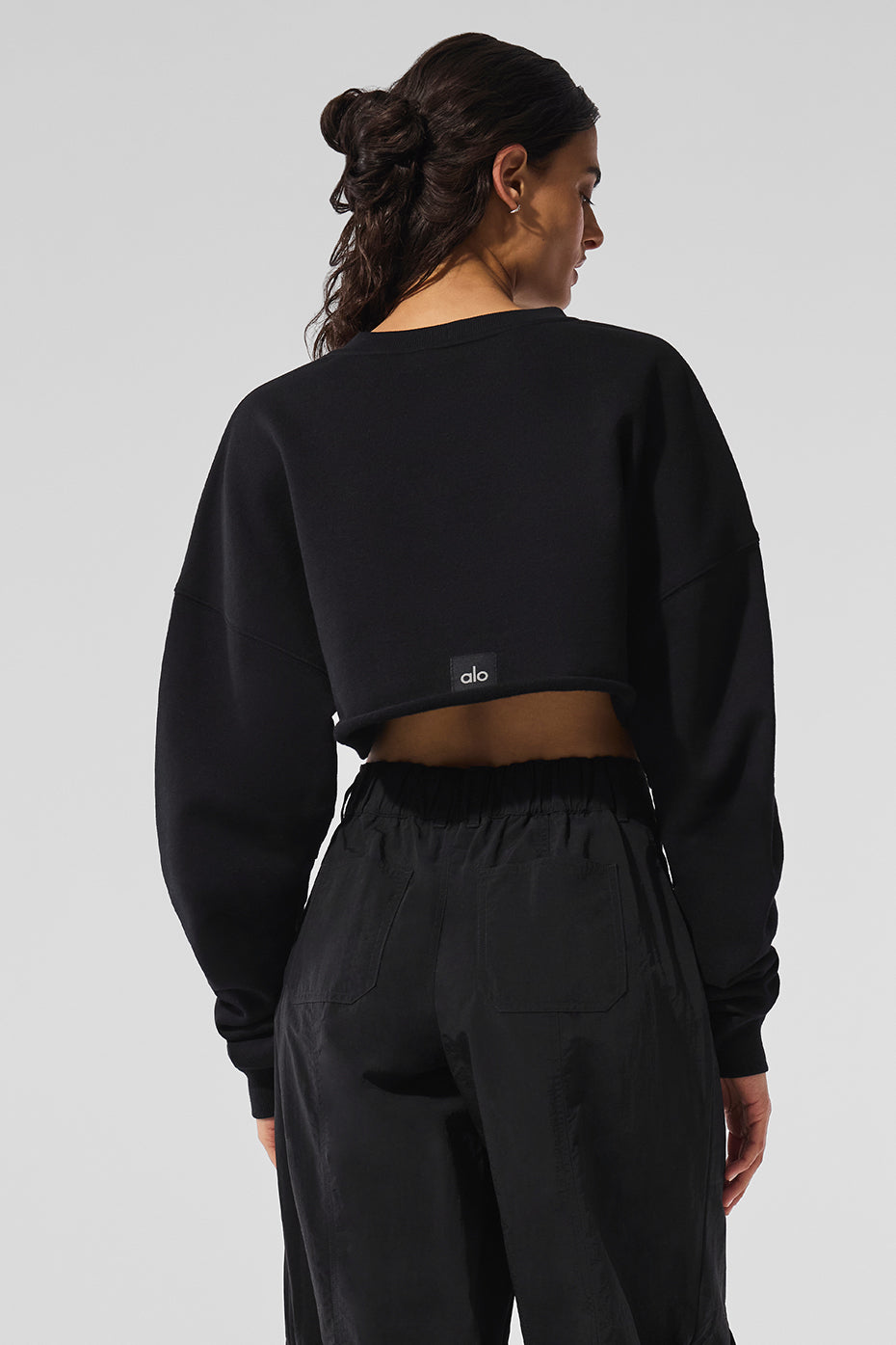 Extreme Cropped Pullover - Black--1
