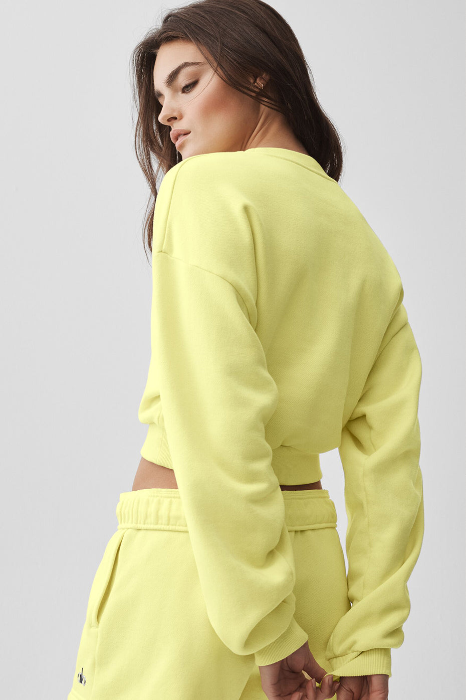 Cropped Accolade Crewneck - Sunshine--1