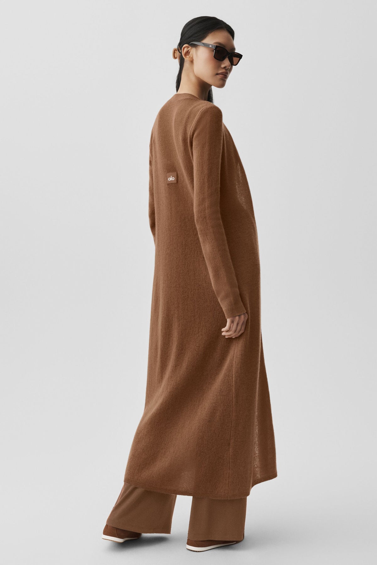 Sheer Cashmere Long Cardigan - Sun Kissed Brown--1