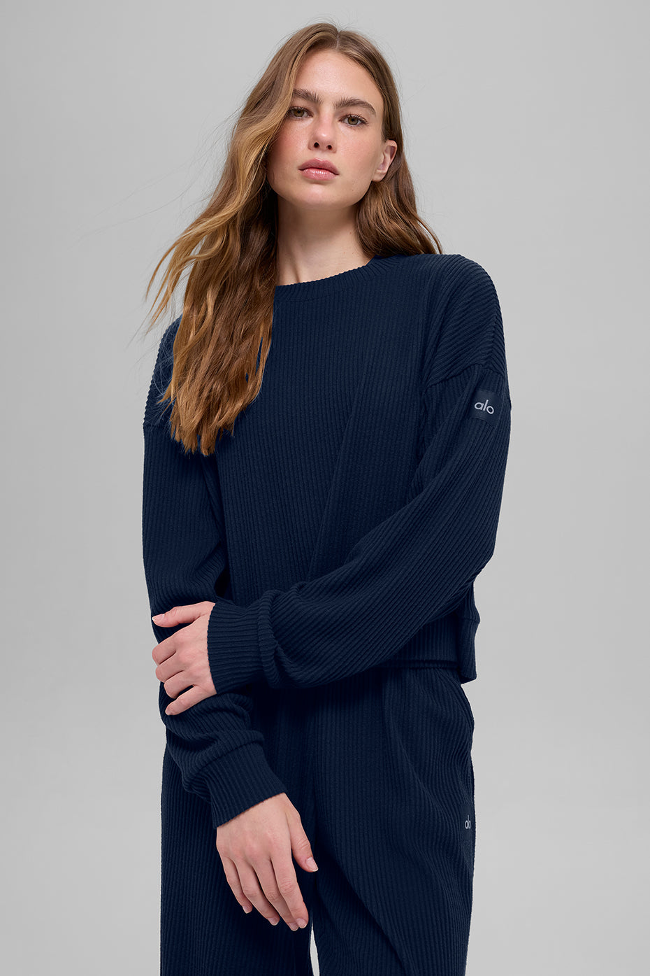 Muse Crew Neck Pullover - Navy--0