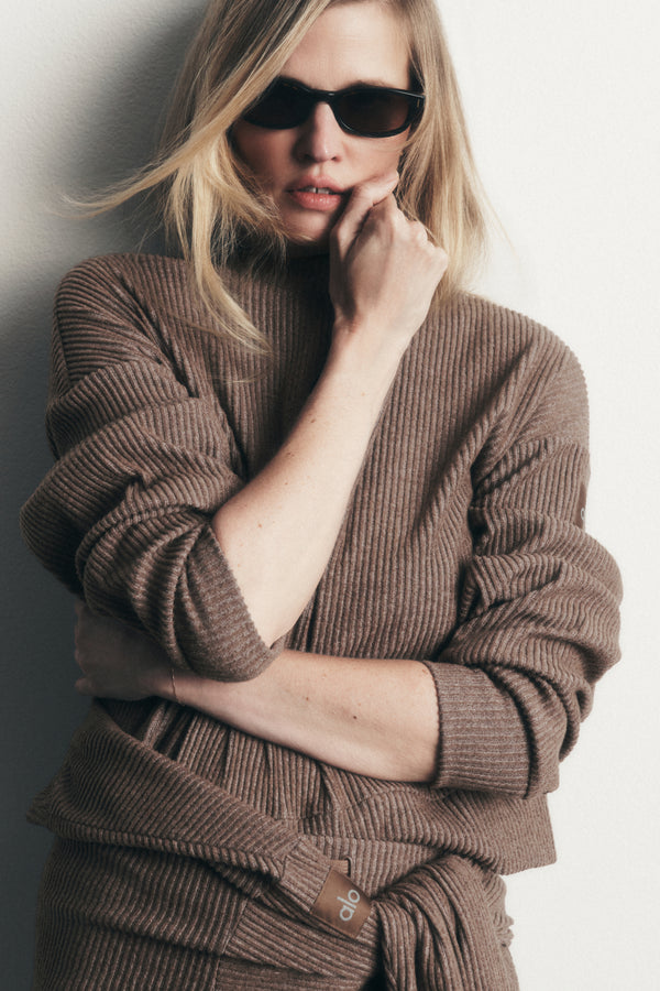 Muse Crew Neck Pullover - Java Brown Heather
